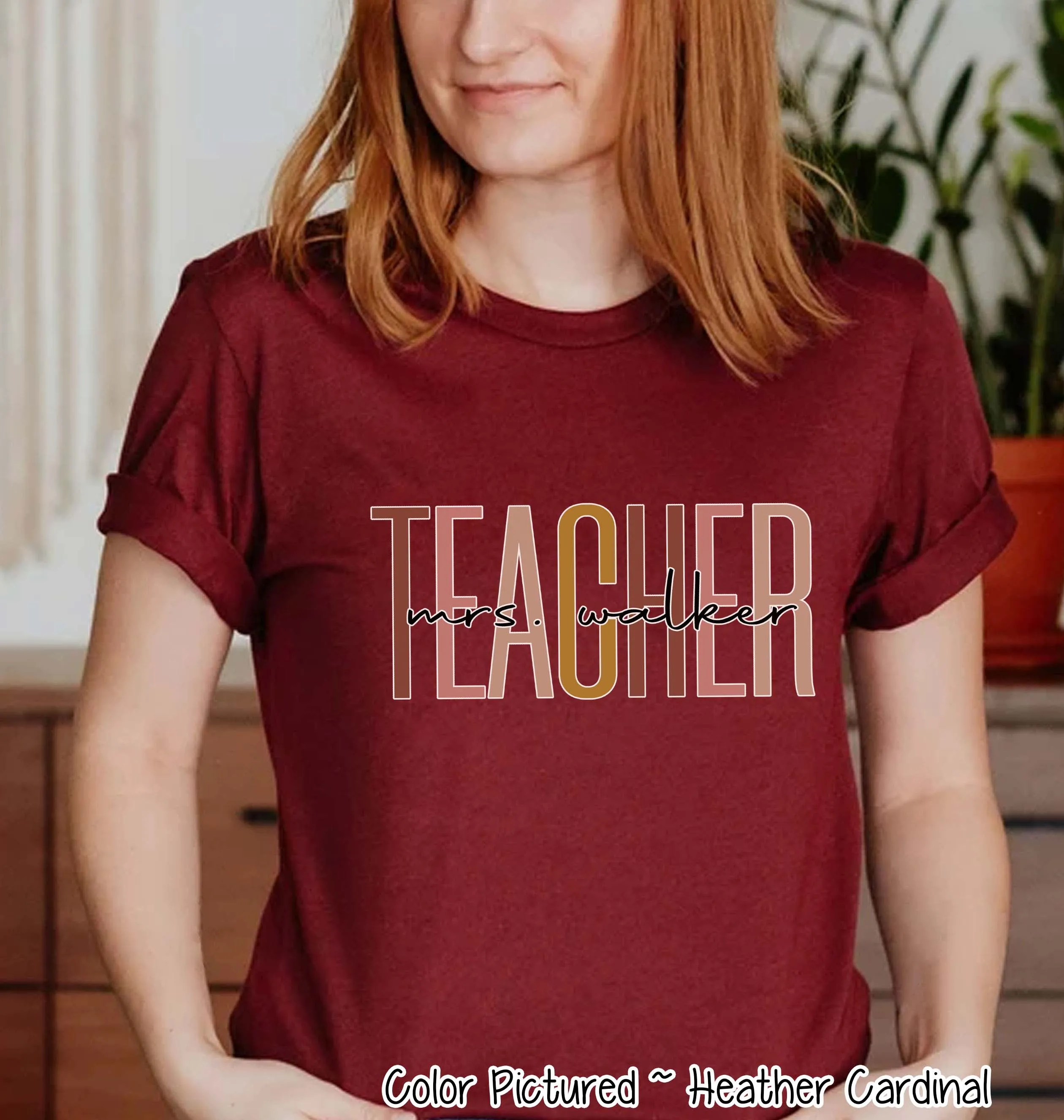 Personalized Back to School Teacher Name Tee