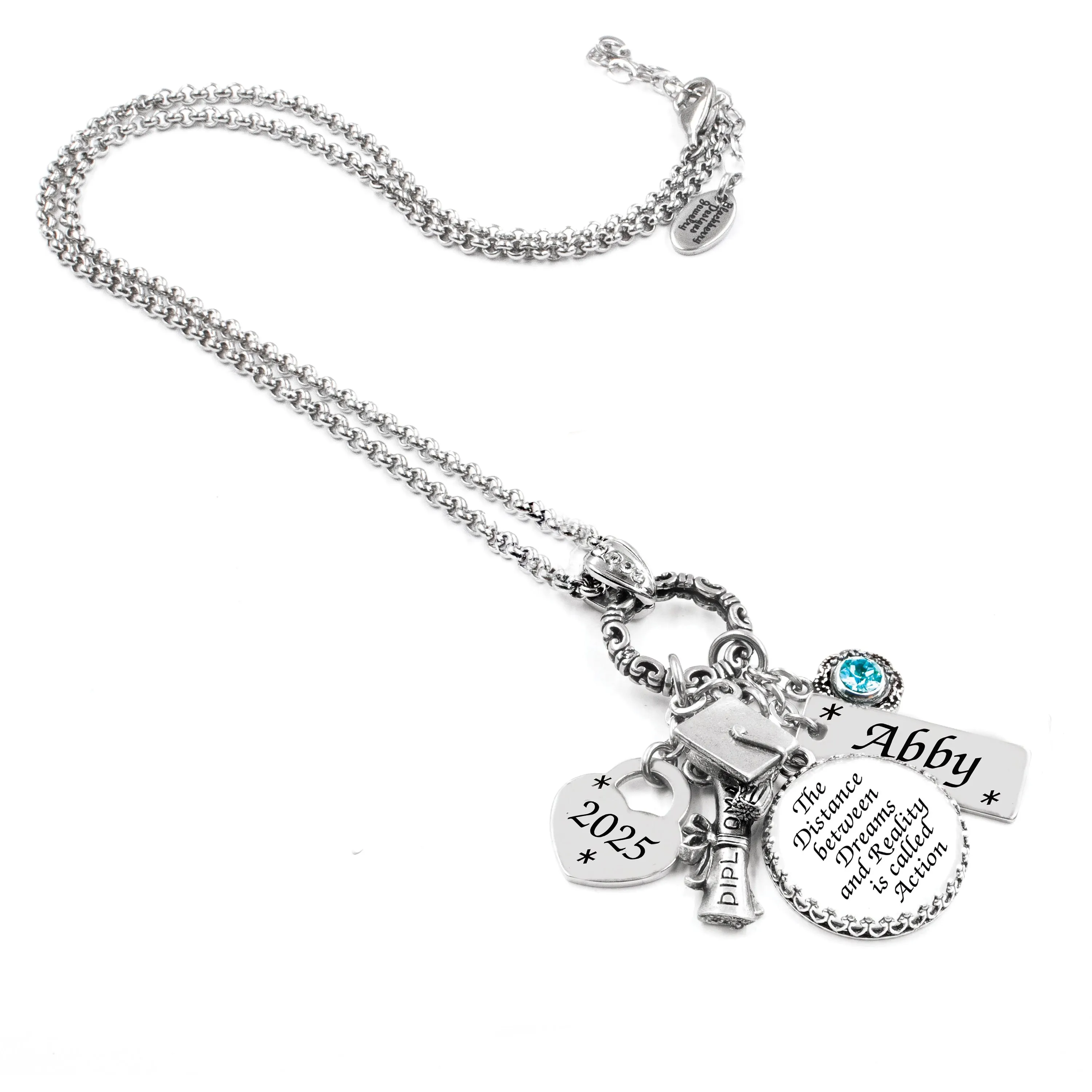 Personalized Graduation Quote Necklace 2025