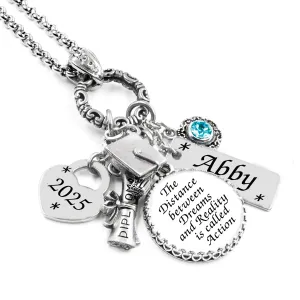 Personalized Graduation Quote Necklace 2025