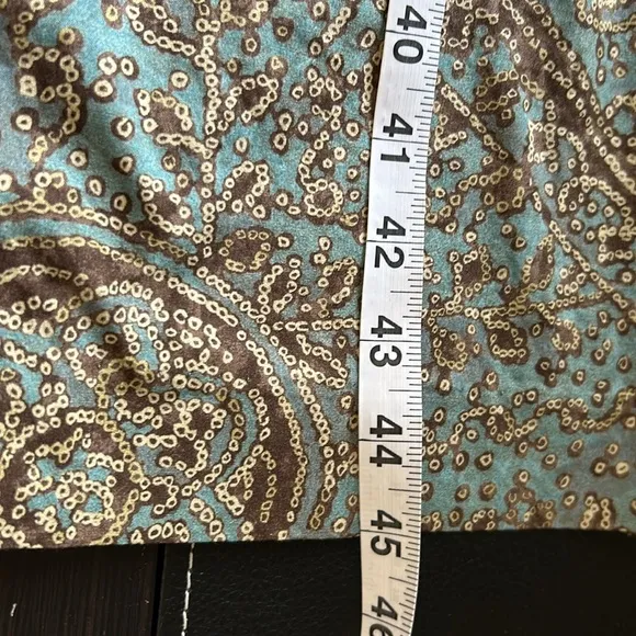 PERUVIAN CONNECTION Sheath Dress Paisley Print Pima Cotton Sleeveless Size 8