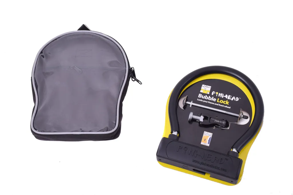 Pinhead Bubble Shackle Lock With Q/R Wheel Lock - RRP: £93.99