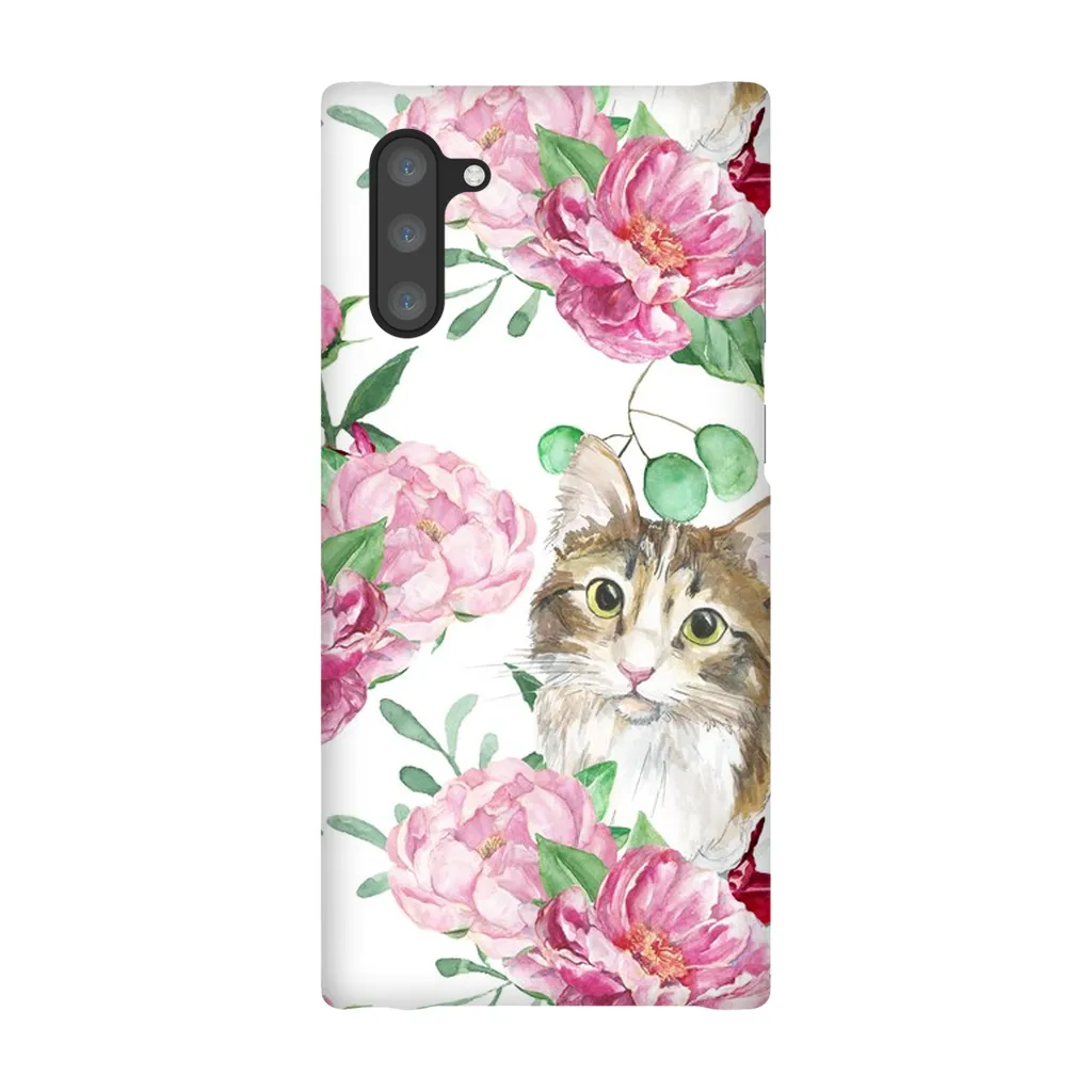 Pink Flower Power Cat Phone Case