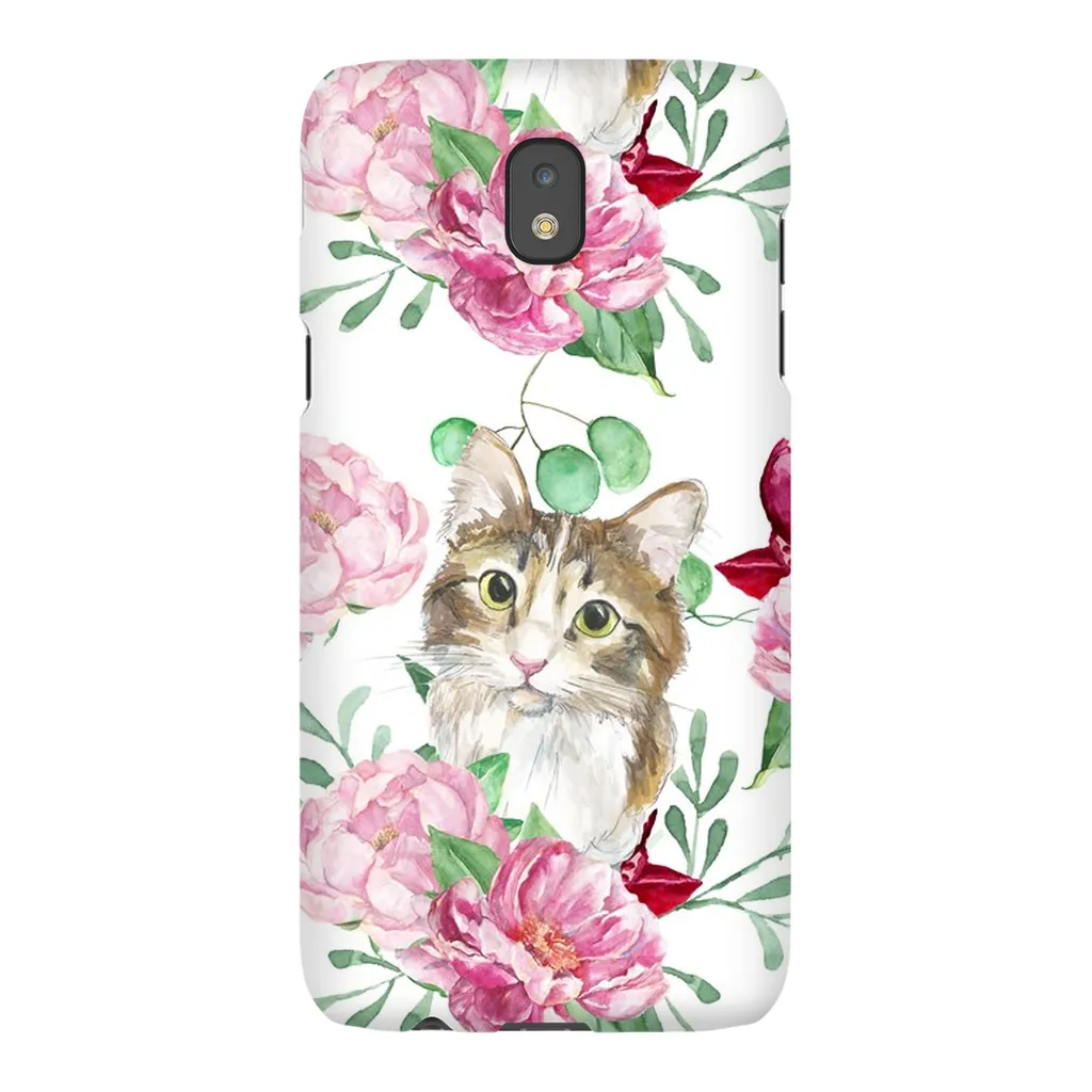 Pink Flower Power Cat Phone Case