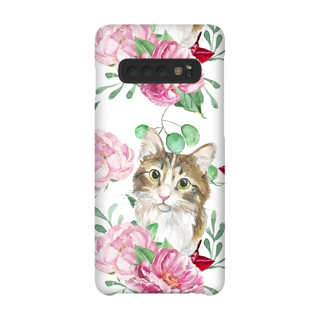 Pink Flower Power Cat Phone Case