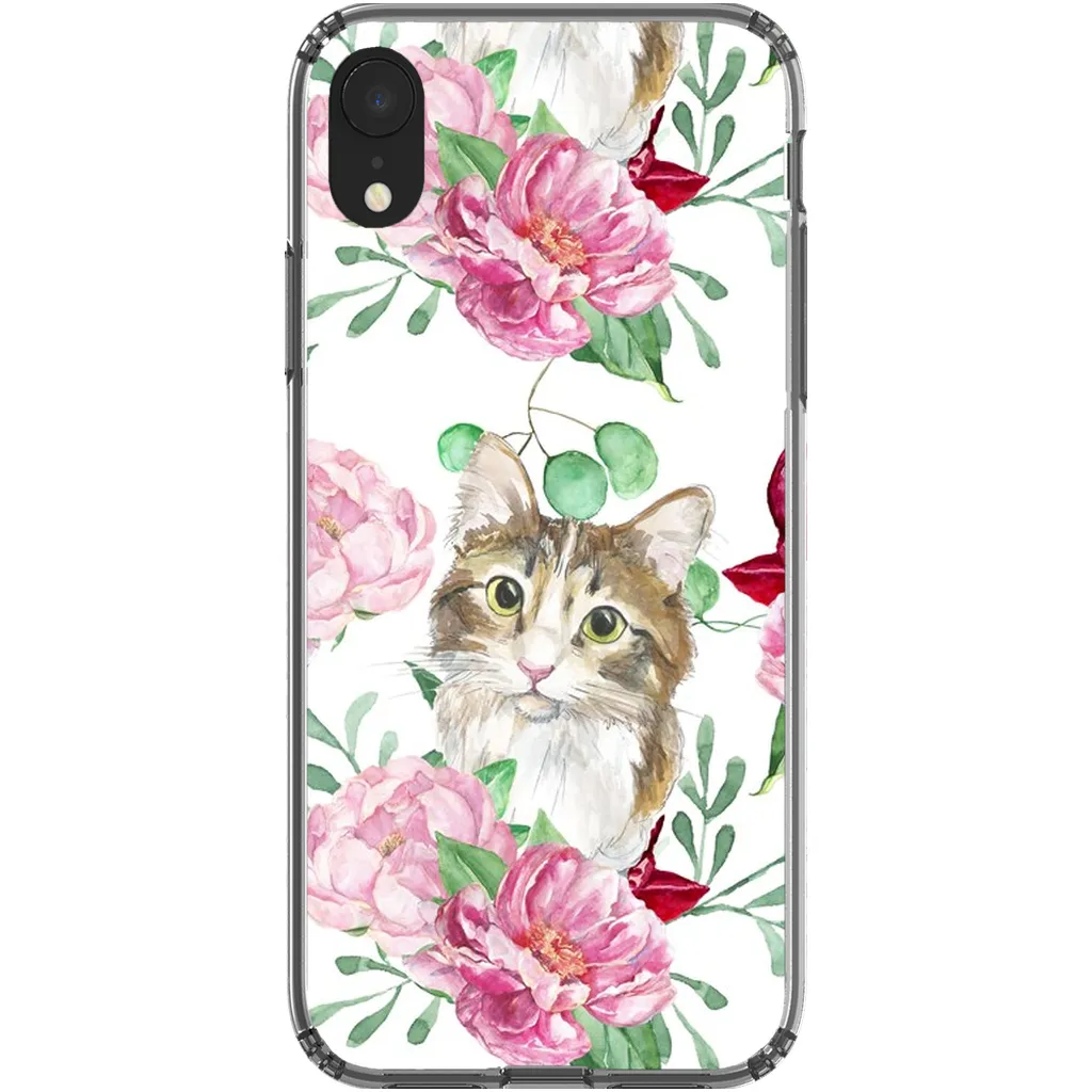 Pink Flower Power Cat Phone Case
