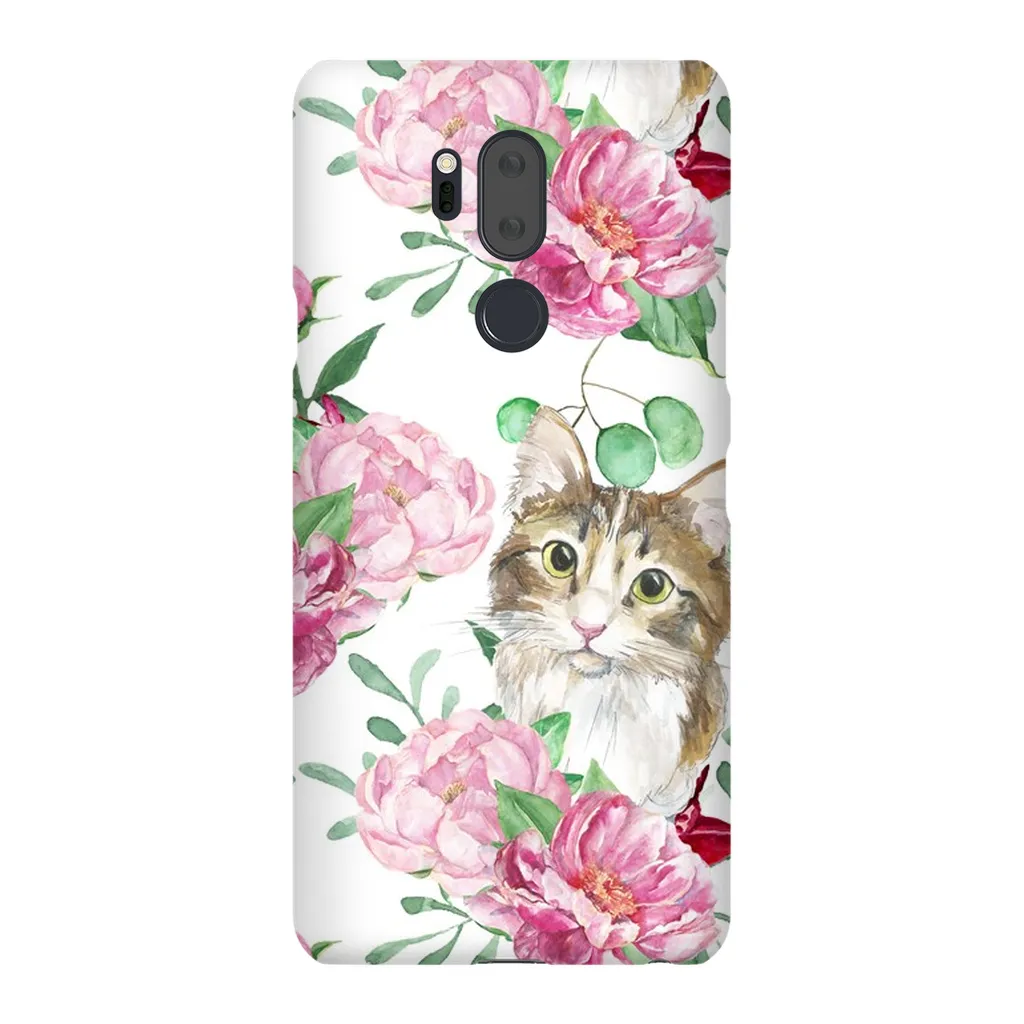 Pink Flower Power Cat Phone Case