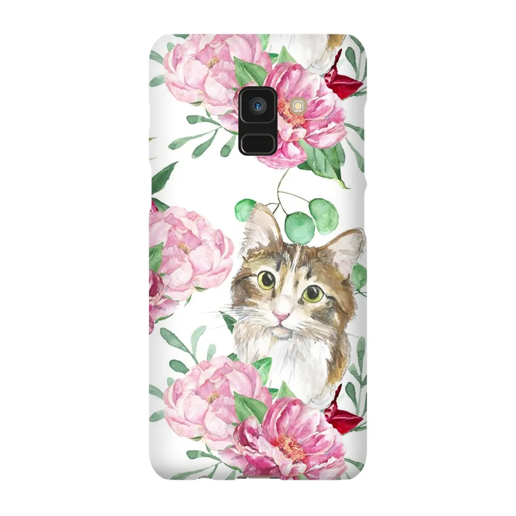 Pink Flower Power Cat Phone Case