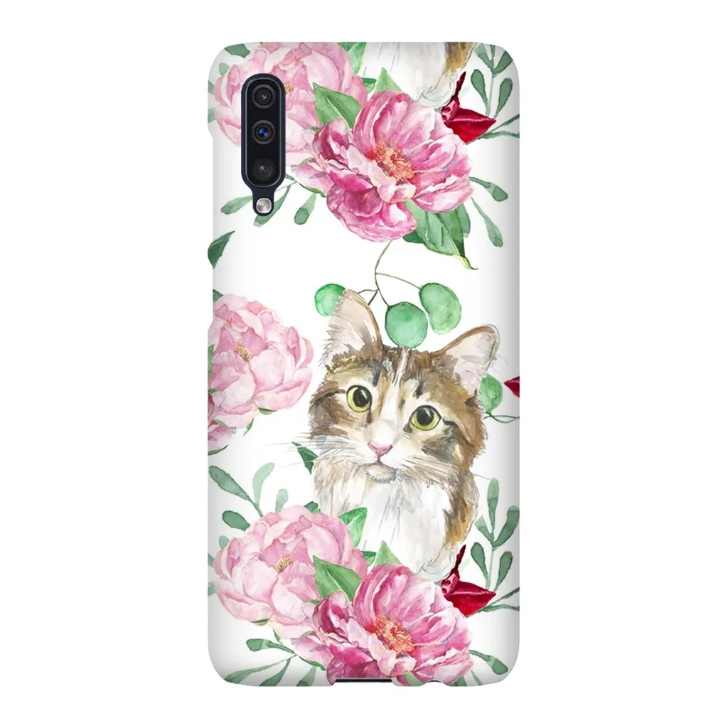 Pink Flower Power Cat Phone Case
