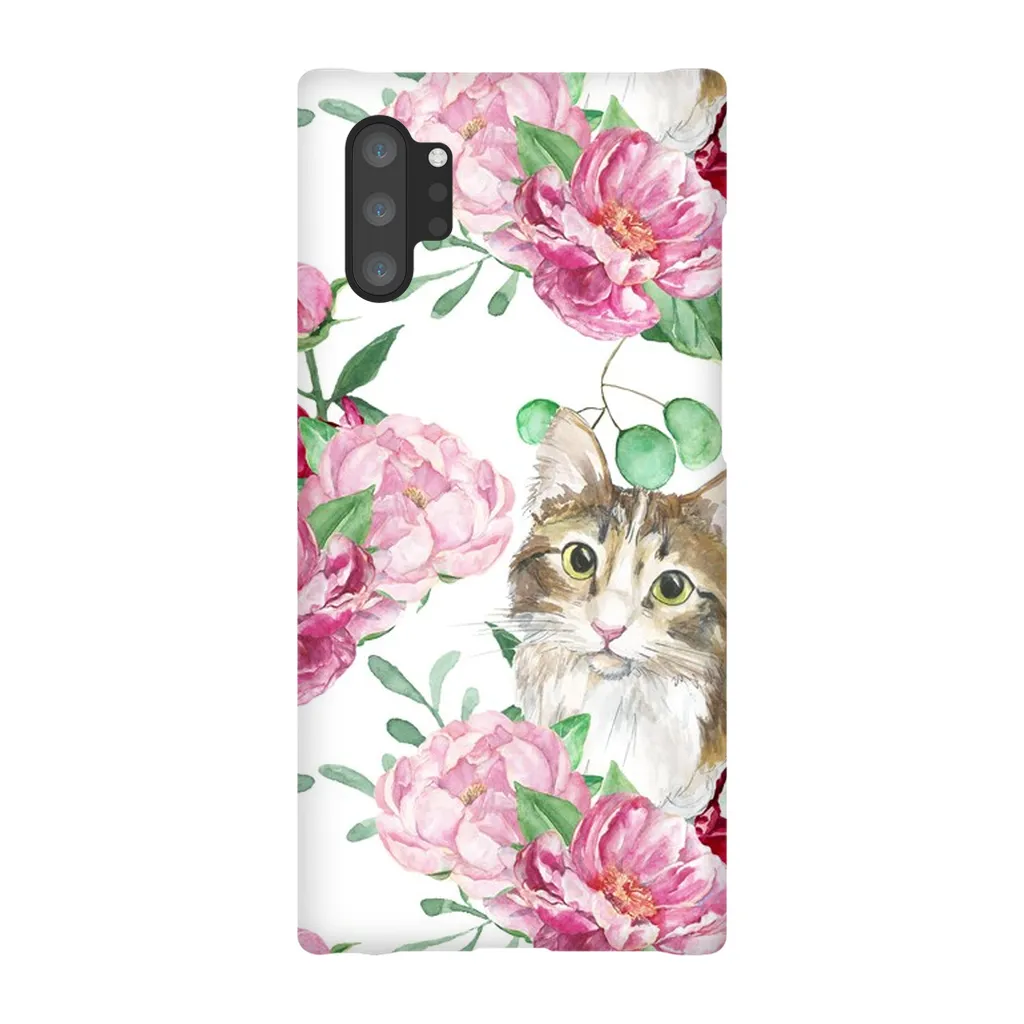 Pink Flower Power Cat Phone Case