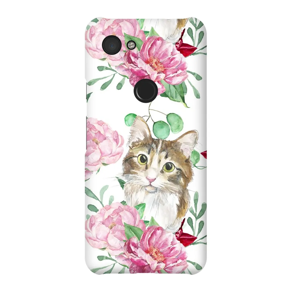 Pink Flower Power Cat Phone Case