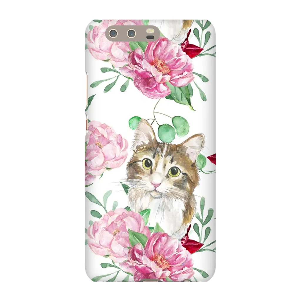 Pink Flower Power Cat Phone Case