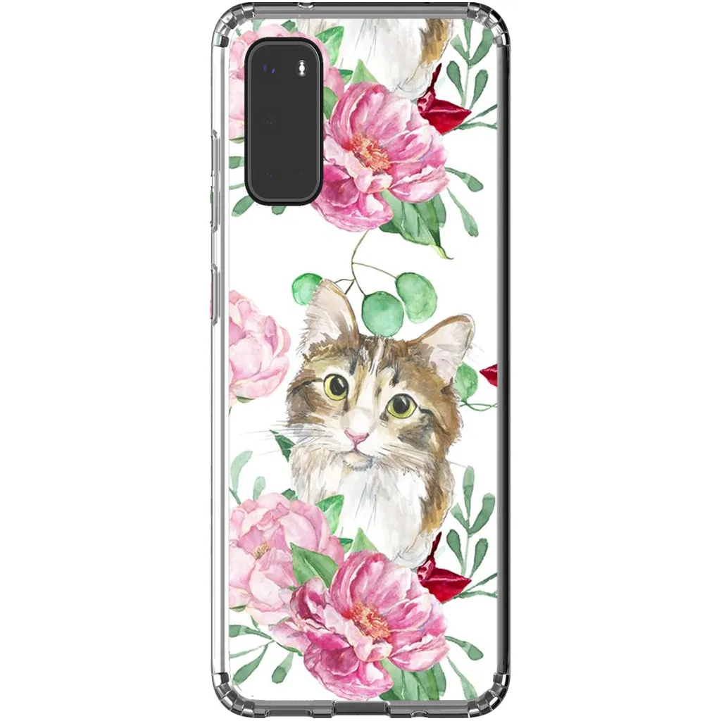 Pink Flower Power Cat Phone Case
