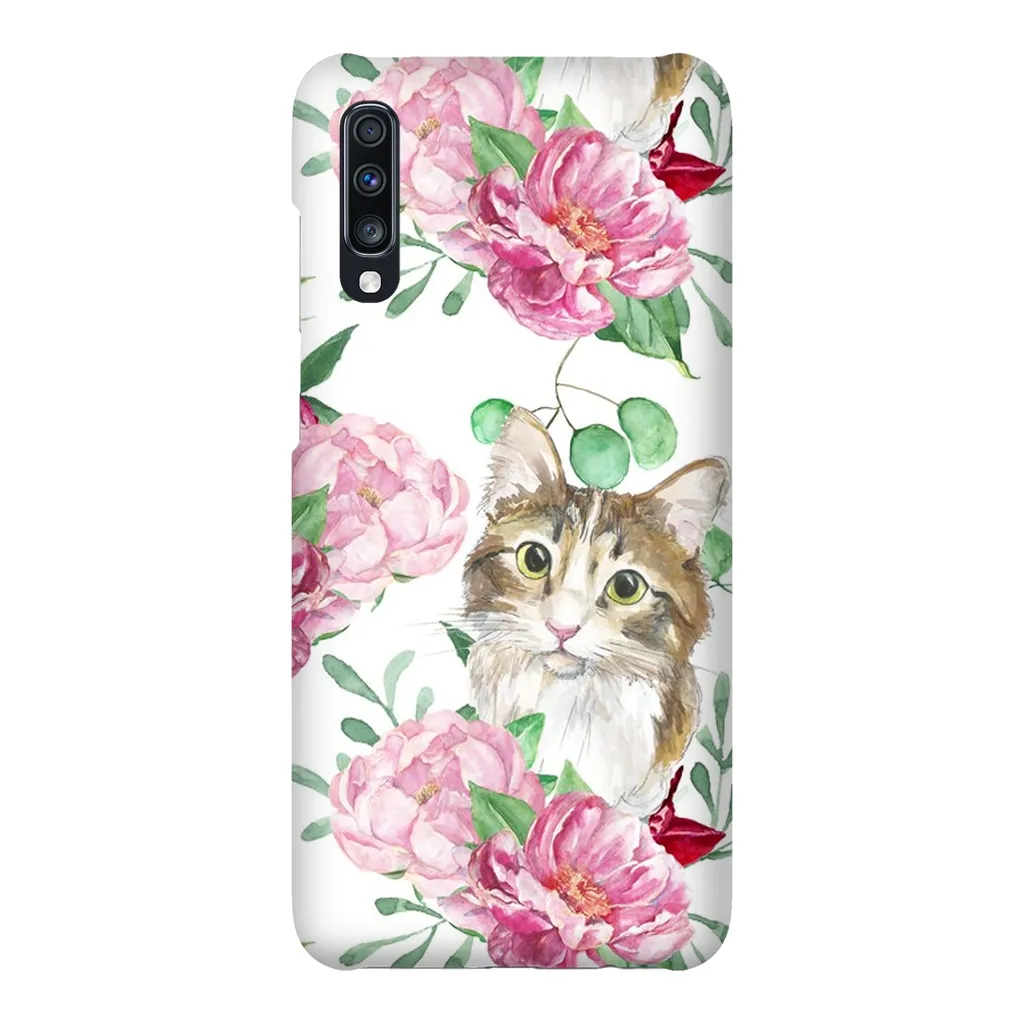 Pink Flower Power Cat Phone Case