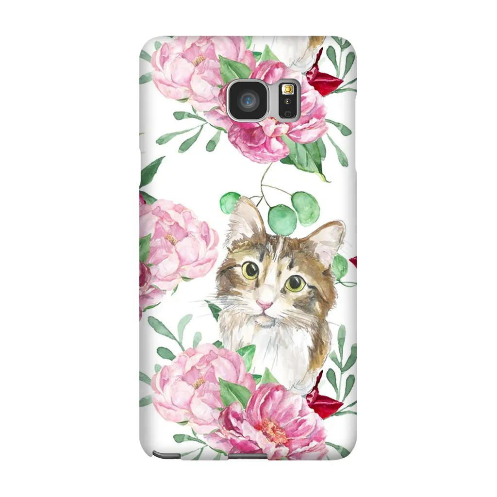 Pink Flower Power Cat Phone Case
