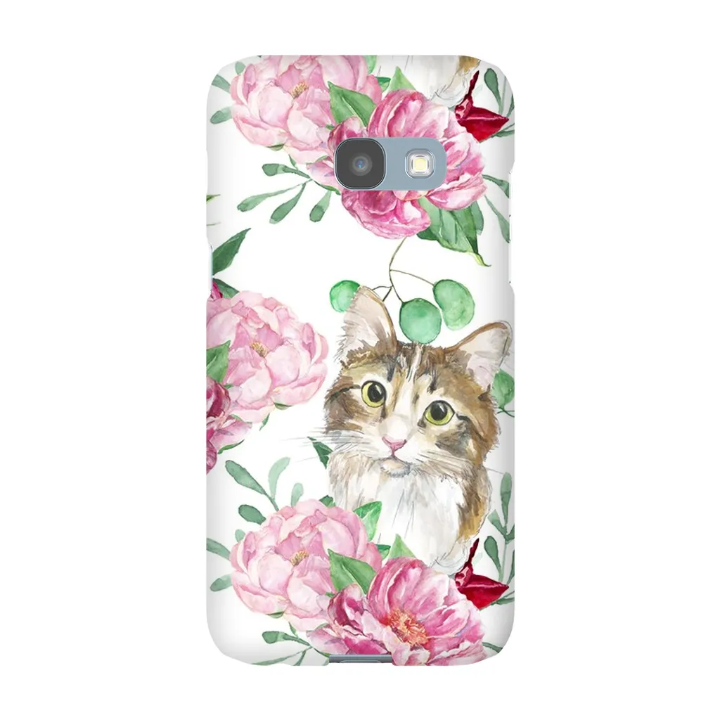 Pink Flower Power Cat Phone Case
