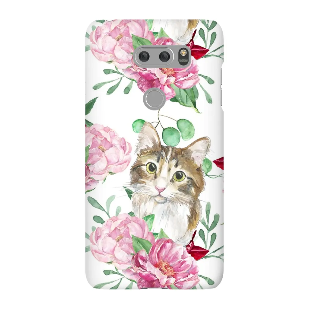 Pink Flower Power Cat Phone Case