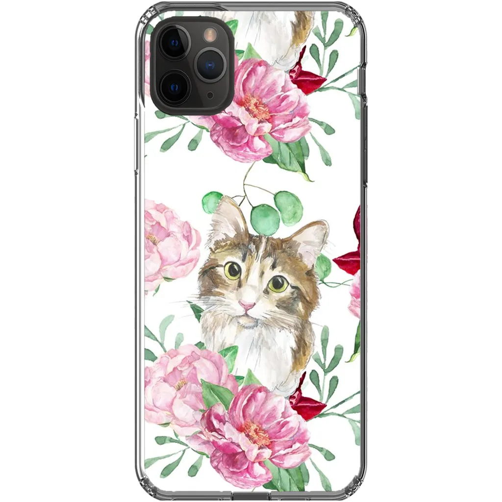 Pink Flower Power Cat Phone Case