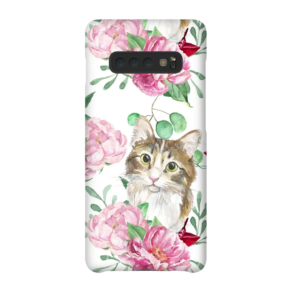 Pink Flower Power Cat Phone Case