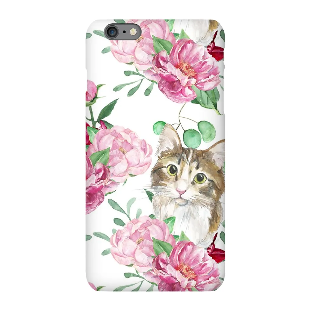 Pink Flower Power Cat Phone Case