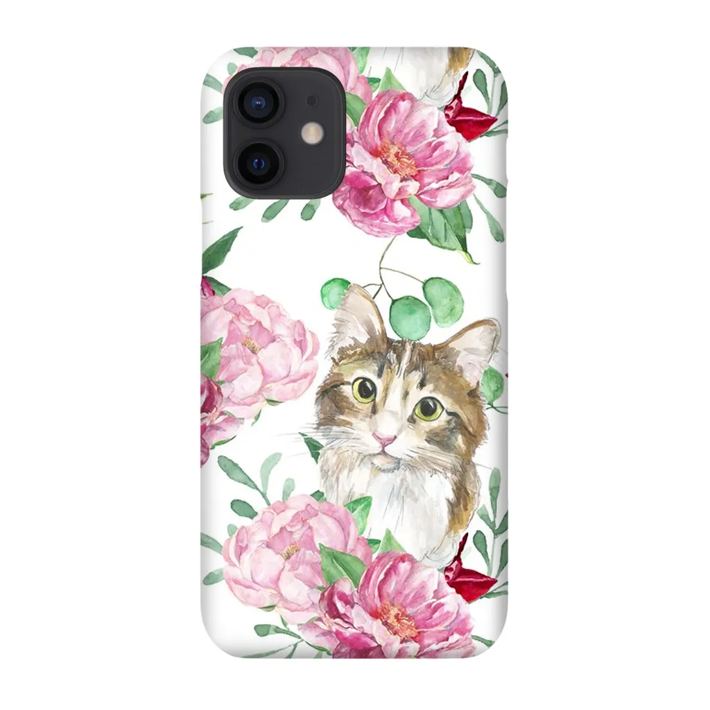 Pink Flower Power Cat Phone Case