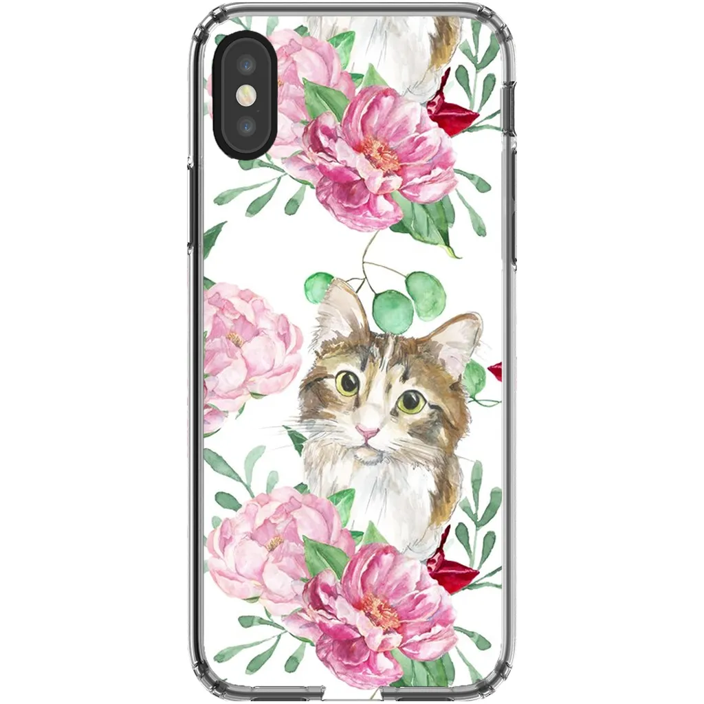Pink Flower Power Cat Phone Case