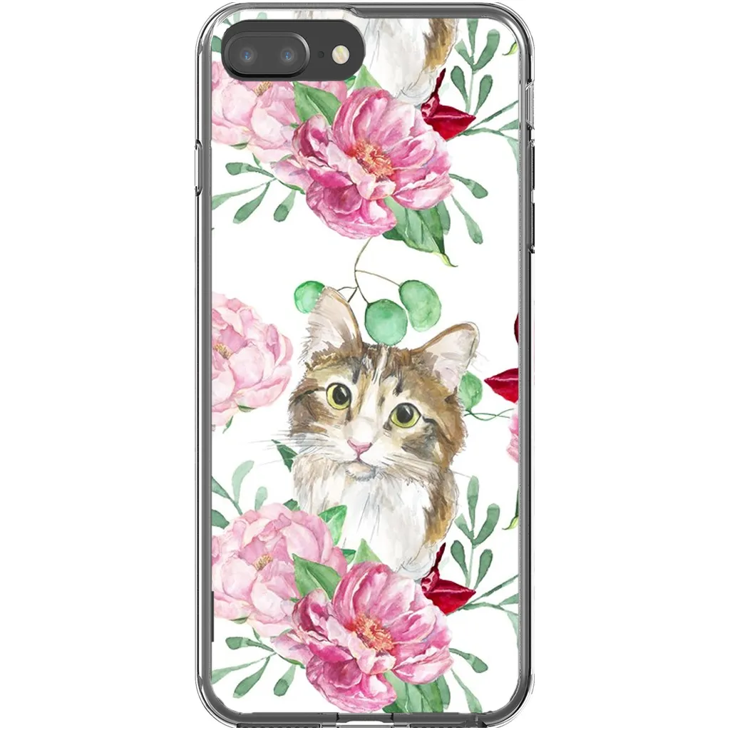 Pink Flower Power Cat Phone Case