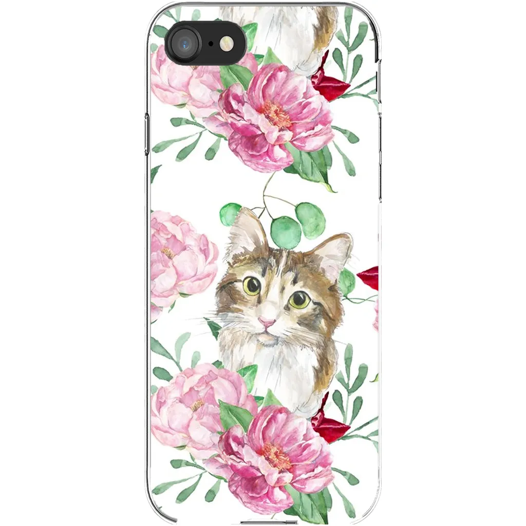 Pink Flower Power Cat Phone Case