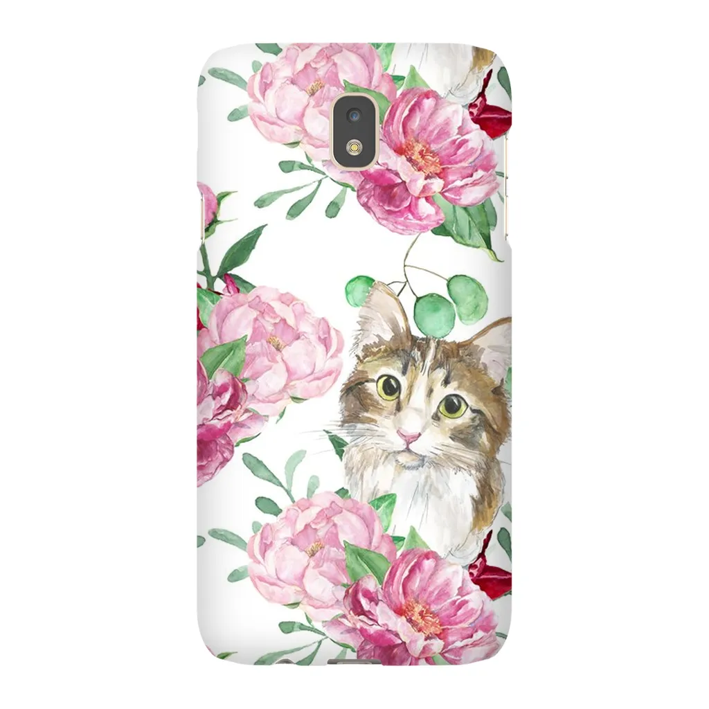 Pink Flower Power Cat Phone Case