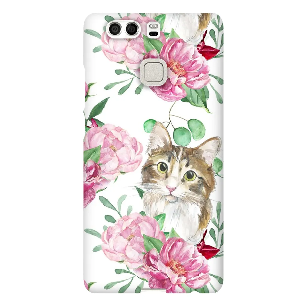 Pink Flower Power Cat Phone Case