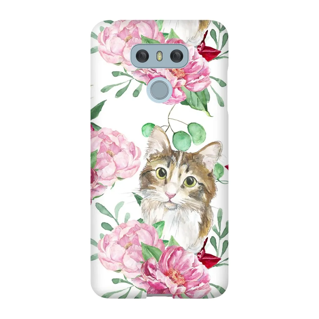 Pink Flower Power Cat Phone Case