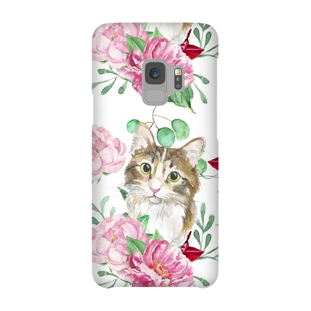 Pink Flower Power Cat Phone Case