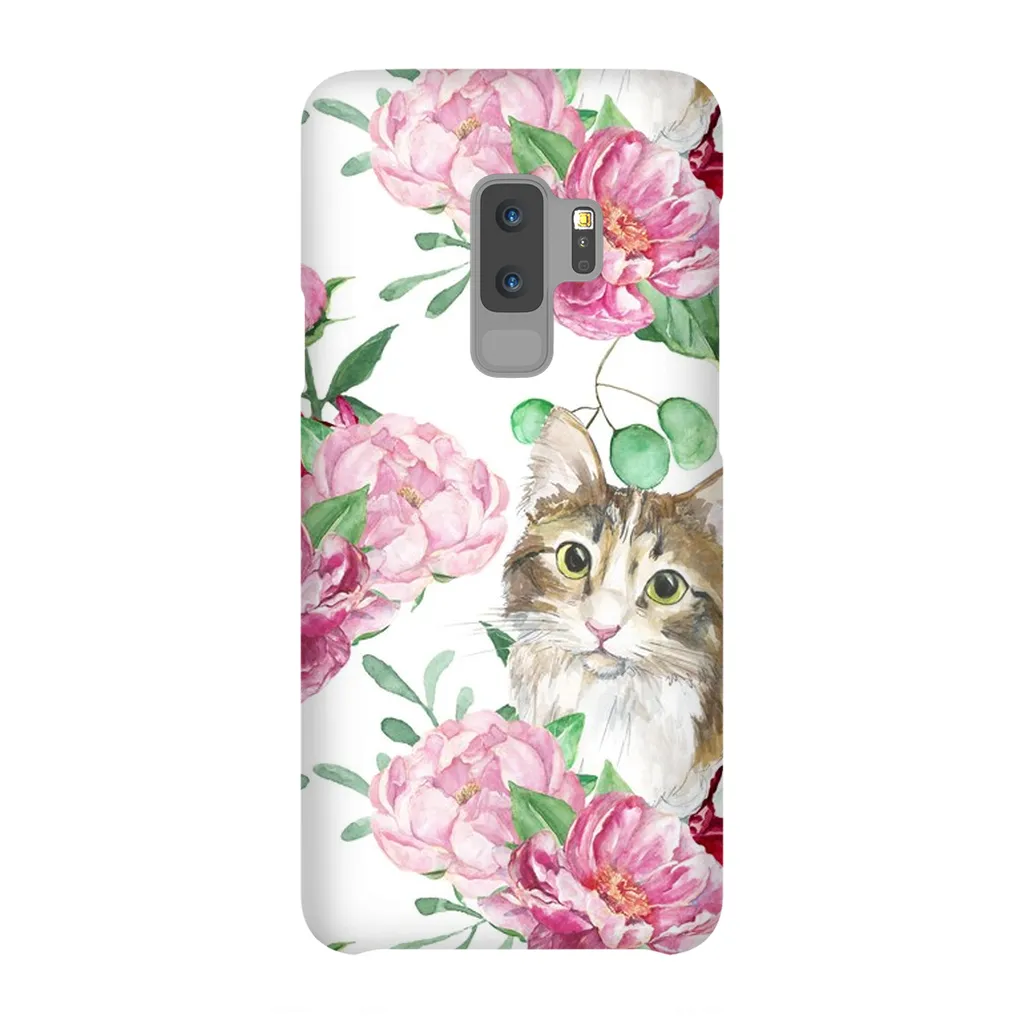Pink Flower Power Cat Phone Case