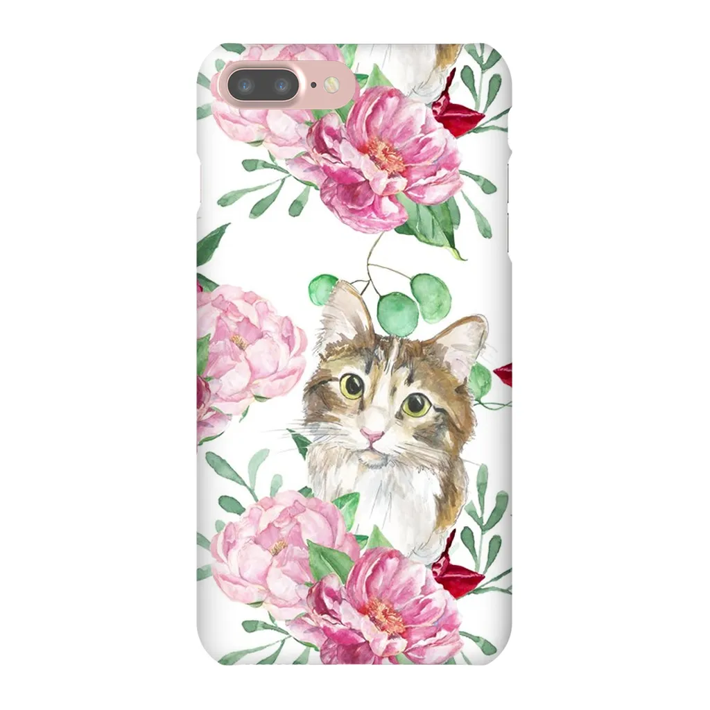 Pink Flower Power Cat Phone Case