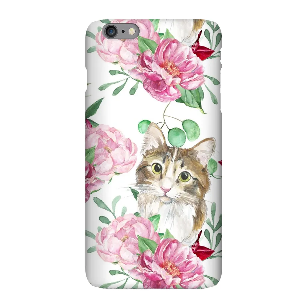 Pink Flower Power Cat Phone Case