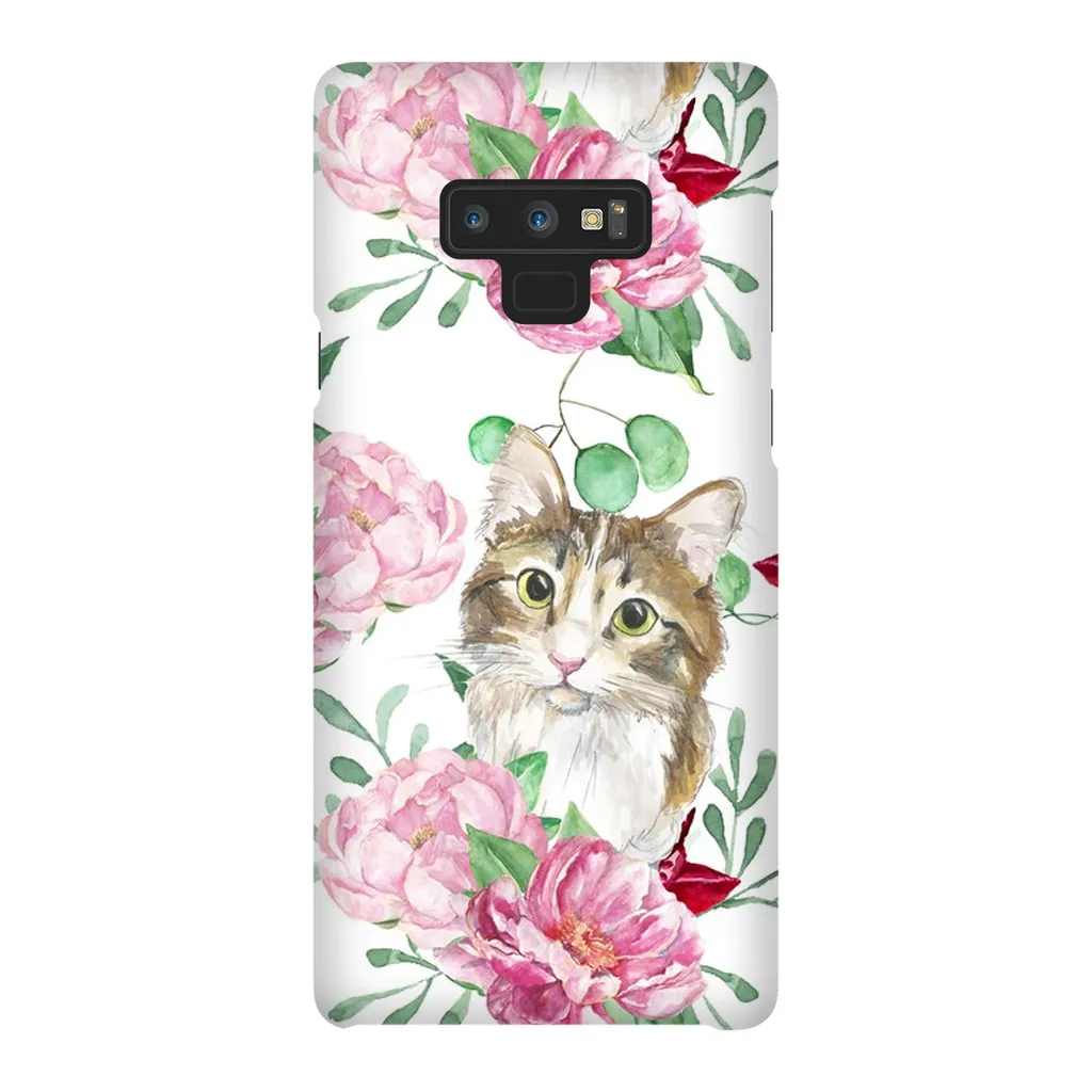 Pink Flower Power Cat Phone Case