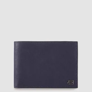 Portafoglio da Uomo Piquadro in Pelle con Portamonete Black Square Blu Oceano