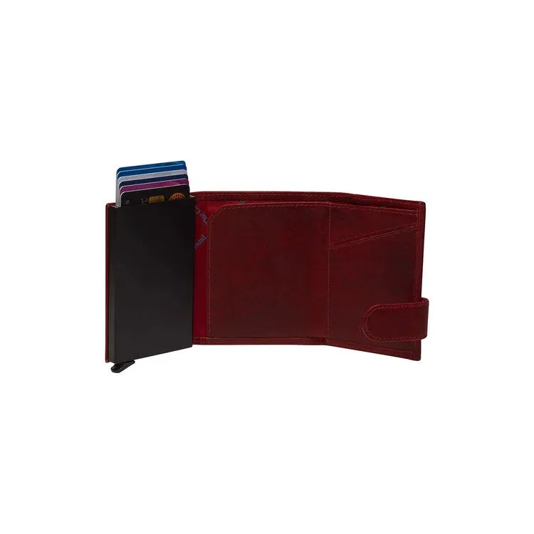 Porte-cartes en cuir - The Chesterfield Brand Mannheim rouge bordeaux