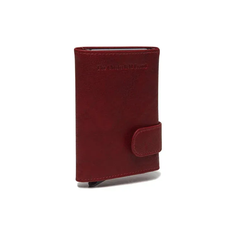 Porte-cartes en cuir - The Chesterfield Brand Mannheim rouge bordeaux