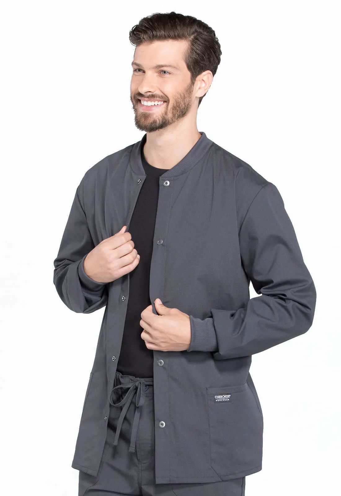 Professionals WW360 Men's Snap Front Jacket Pewter