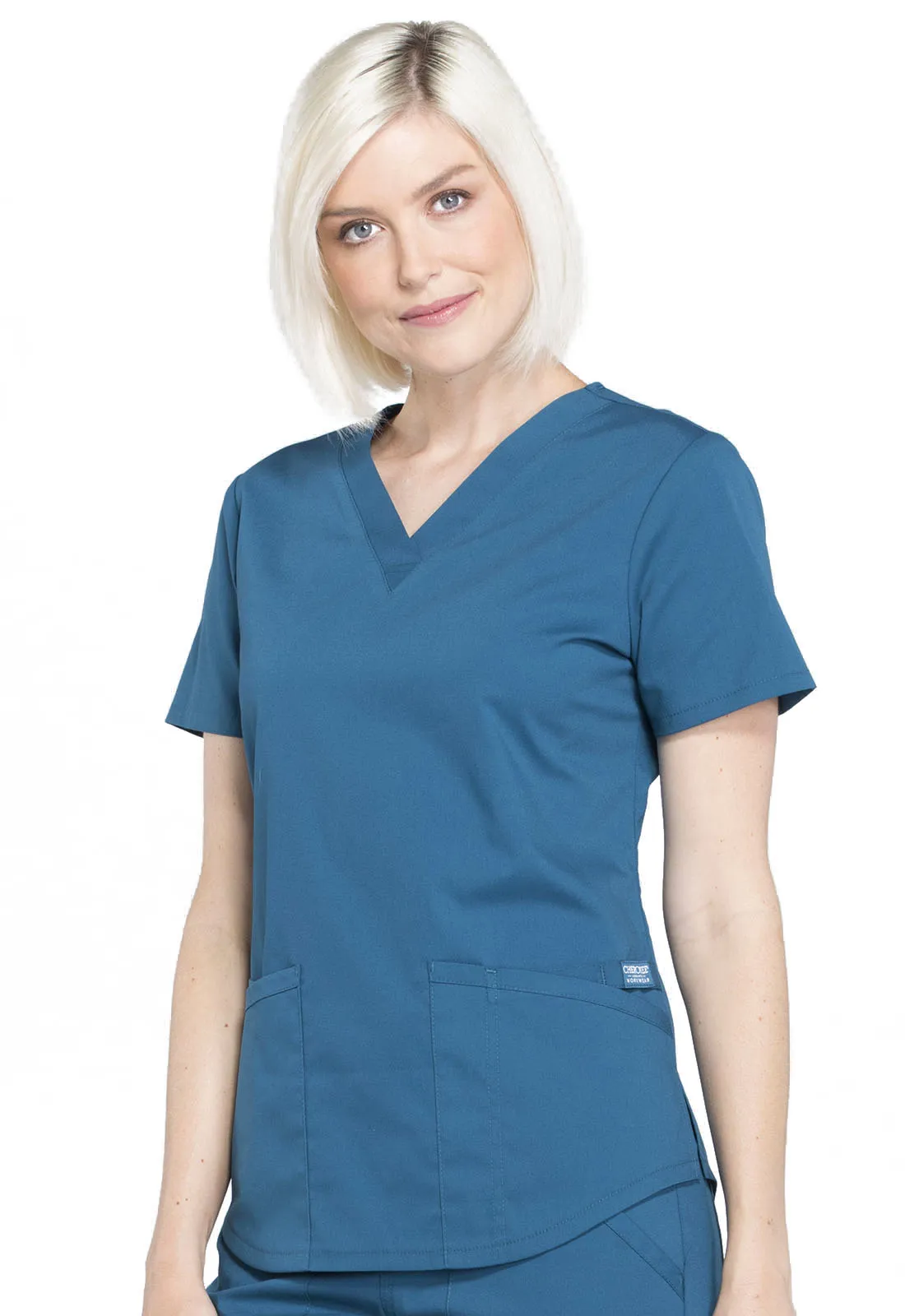 Professionals WW665 V-Neck Top Caribbean Blue