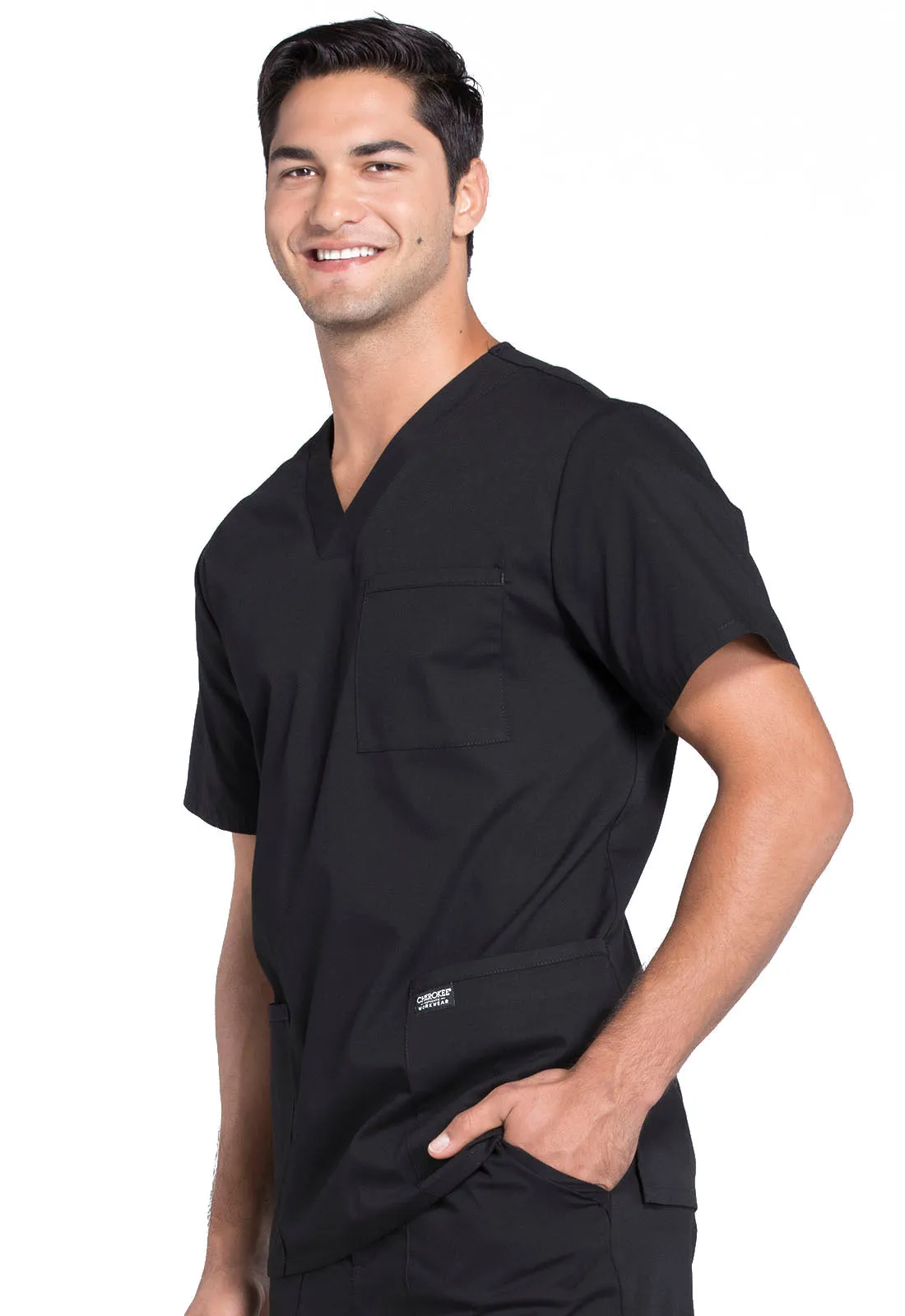 Professionals WW695 Men's V-Neck Top Black