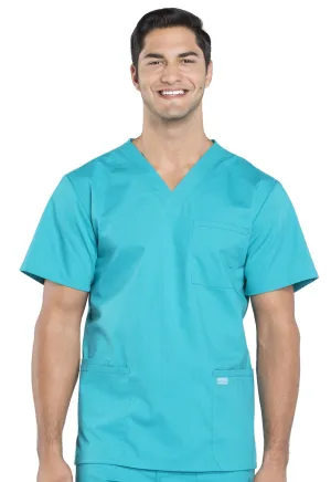 Professionals WW695 Men's V-Neck Top Teal Blue