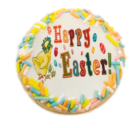 "Happy Easter" Sugar Cookies With Sprinkles