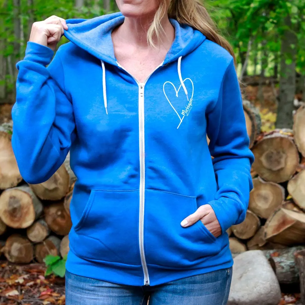 "Little Love" Relaxed Fit Angel Fleece Full Zip Unisex Hoodie