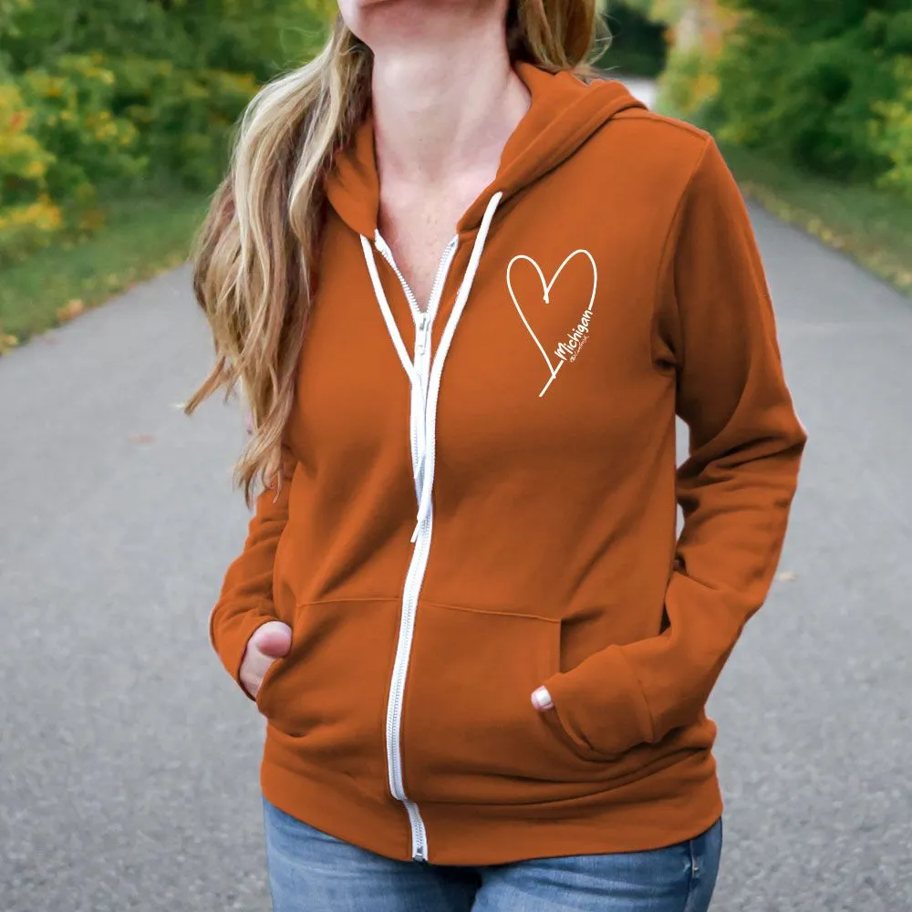"Little Love" Relaxed Fit Angel Fleece Full Zip Unisex Hoodie