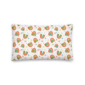 Rainbow Doodles Pillow