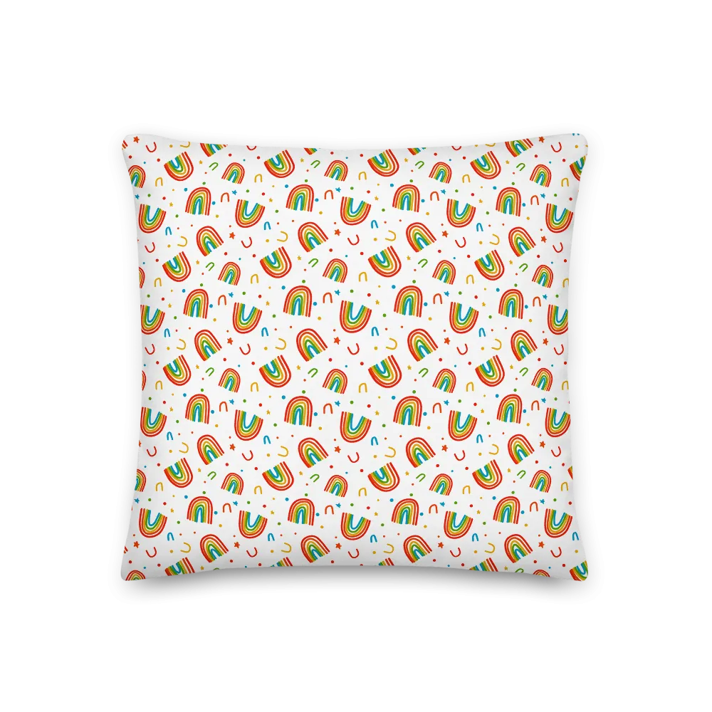 Rainbow Doodles Pillow