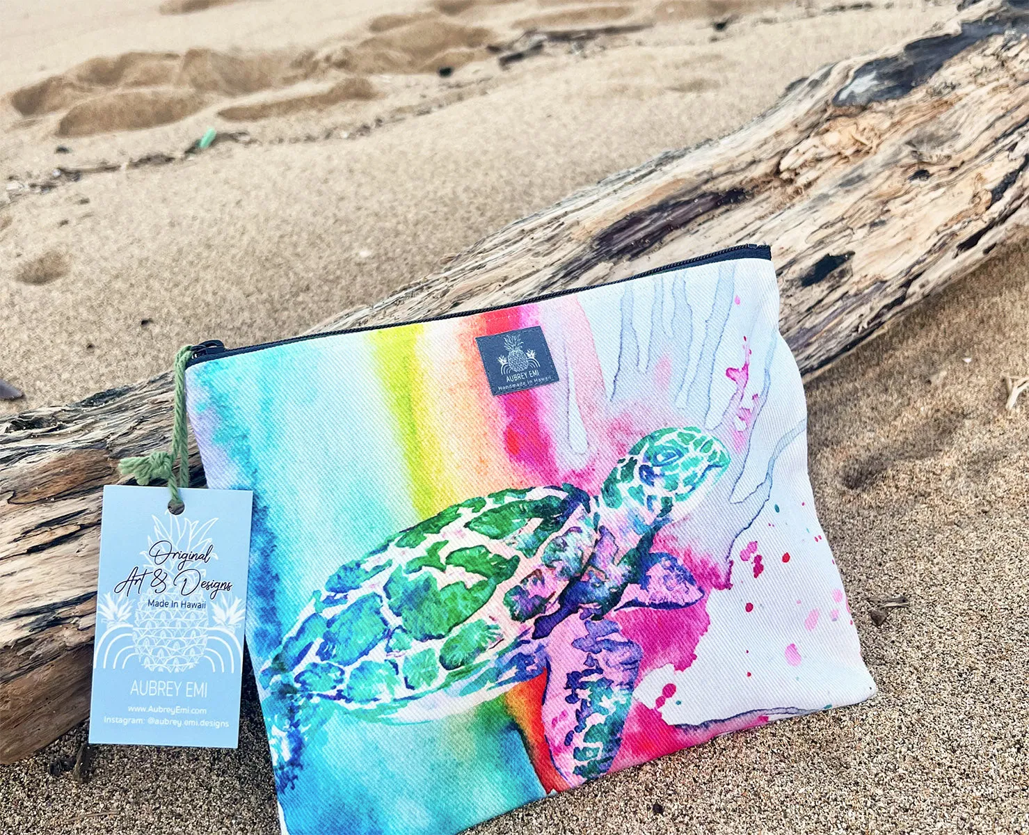 Rainbow Honu Pouch (Sm/Med Pouch)