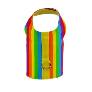Rainbow Stripe Pride Dog Vest Harness