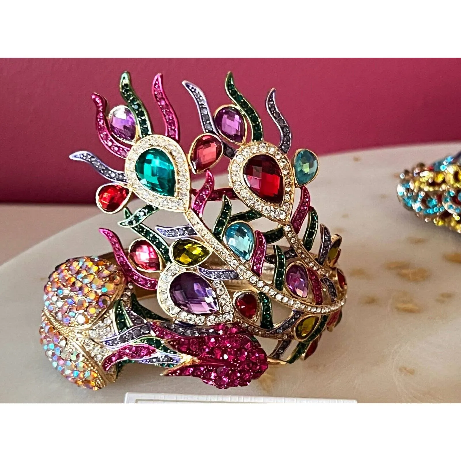 RARE RARE Natasha Parrot Bird Crystal-Embellished Minaudiere Bag NIB   MORE!